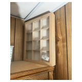 Wooden Display Case with 12 Compartments