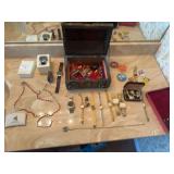 Mixed Lot of Assorted Watches, Pins, and Accessories