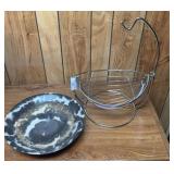 Fruit Basket and Decorative Plate