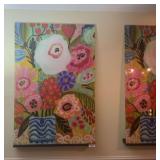 Pair of Floral Print Wall Art