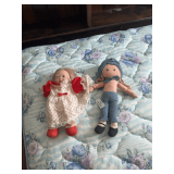 Fisher Price 1975 and Handmade Dolls - Two Piece Lot