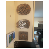 Copper Wall Decor Art - Fruit Basket, Pig, & Floral Designs