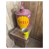 Shell Gasoline Can, Pennzoil Oil Can & Texaco Havoline Motor Oil Can