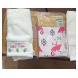 Flamingo Towels & Vinyl Tablecloth Set