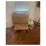 Old School Desk with Cast Iron Base
