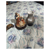 Nativity Scene, Car Bank and Decorative Vase