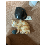 Cat Figurine and Mug