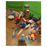 Mixed Lot of Character Toys, Jack in the Box, and Collectibles