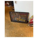 Automotive Memorabilia Lot: Framed Prints & 