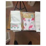 Flamingo Towels & Vinyl Tablecloth Set