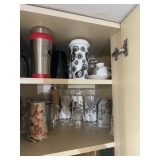 Assorted Drinkware: Mugs, Glasses, and Travel Cups