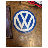 Volkswagen VW Logo Sign and Lucinda Lewis Roadside America Print