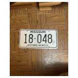 Two Missouri Historic Vehicle License Plates