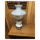 Vintage Style Floral Hurricane Lamp