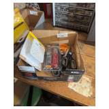 Utility and Electrical Tool Lot - Surge Protector, Folding Knife, Scissors