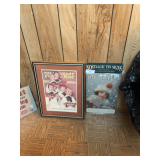 Framed Saturday Evening Post Print & Life Savers Advertising Sign