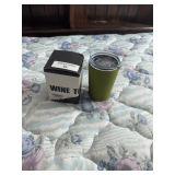 The Spring Shop Wine Tumbler - Olive Green, 12oz
