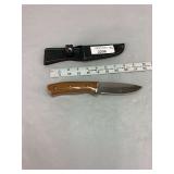 9" Knife w/wood handle and sheath