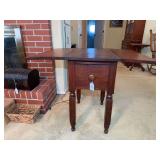 Drop Leaf Side Table with Single Drawer