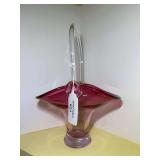John Riken Collection Handcrafted Lead Crystal Basket