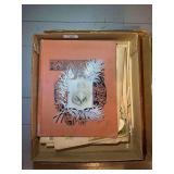 Illustrated Scrapbook with Assorted Prints and Ephemera