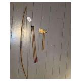 Archery Set with Bow, Three Arrows, and Hatchet