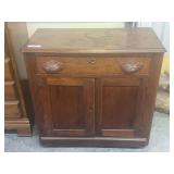 Wooden Cabinet with Single Drawer and Dual Doors