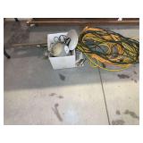 Assorted Tools, Extension Cords, Aluminum Levels and Lighting Equipment Lot