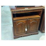 Wooden Media Console with Storage Cabinet (NO CONTENTS)