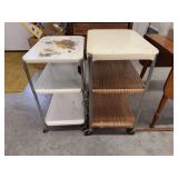 Set of Two Rolling Utility Carts