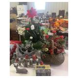 Collection of Christmas Holiday Decor and Figurines
