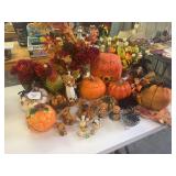 Assorted Seasonal Harvest and Autumn Themed Decorative Figurines and Accents