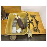 Weathervane Components with Cow Figure and Mounting Hardware