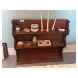 Two-Tier Wooden Wall Shelf
