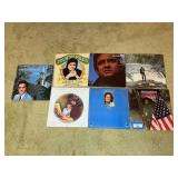 Collection of Six Country and Popular Music Vinyl Records