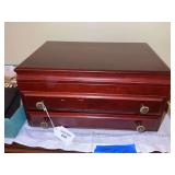 Holmes & Edwards Inlaid Flatware Set in Wooden Storage Chest