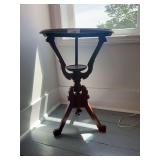 Wooden Tripod Accent Table with Lower Tier