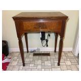 Singer Sewing Machine in Wooden Cabinet