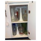 Glassware Collection Including Vases and Storage Jar
