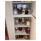 Assorted Collection of Jar and Taper Candles with Glass Holders
