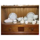 Collection of Milk Glass Tableware and Serving Pieces