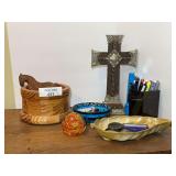 Assorted Decorative Home Items and Desk Accessories