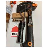 Fiskars Hatchet in case and Elk Ridge Double blade knife and a Nebo Redline 300 lumen flashlight all new