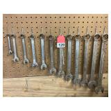 Set of Barcalo Buffalo wrenches size 9/16 to 1-1/4 and also 1 - 3/8 inch wrench, purchased from a traveling salesman from New York in 1952 in Cass County, Mo.