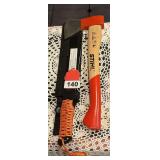 Stihl Camp ax and 1 Paracuda FS Machete with sheath