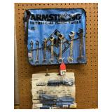 Set of ARMSTRONG offset wrenches (3/8 to 3/4) and a new set of EKLIND ball hex key tools