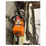 Stihl 044 chain saw with 30 inch bar and a new 36 inch bar with chains, runs great