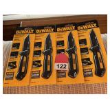 4 Dewalt single blade knives new