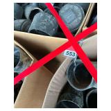 Several containers of ABS glue fittings mostly 4 inch, sch. 40