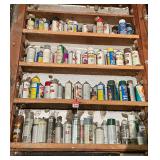 Misc spray Paint and other assorted aerosol cans